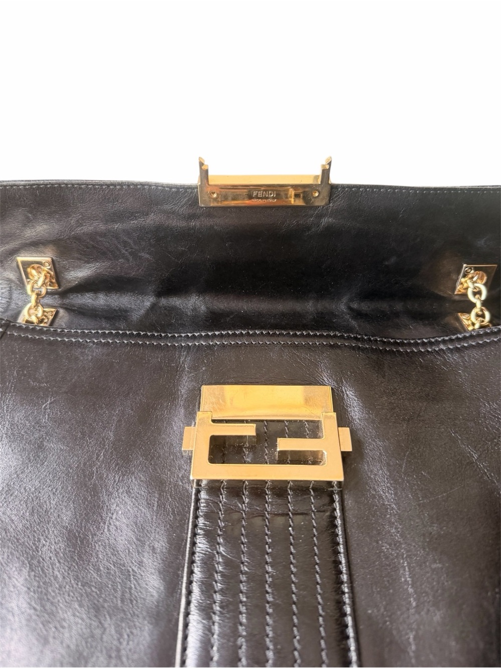 FENDI LEATHER BAGUETTE VINTAGE - Picture 5 of 7